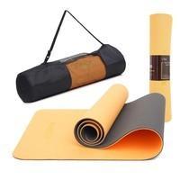 Коврик спортивный Cornix TPE 183 x 61 x 0.6 cм для йоги и фитнеса XR-0001 Orange/Black