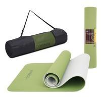 Коврик спортивный Cornix TPE 183 x 61 x 0.6 cм для йоги и фитнеса XR-0008 Green/Grey