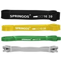 Эспандер-петля Springos Power Band 3-39 кг (резина для фитнеса и спорта) набор 4 шт FA0131