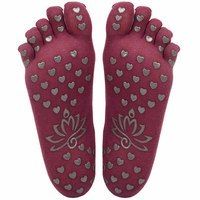 Носки для йоги с закрытыми пальцами SP-Planeta FI-9936 размер 36-41 Бордовый