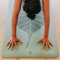 Каучуковый коврик для йоги Bodhi Phoenix Leaves Темно Зеленый