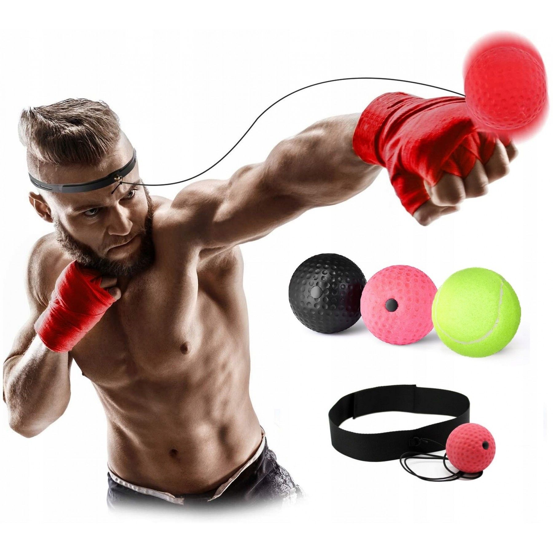 Тренажер для бокса 4FIZJO Fight Ball 3 в 1 4FJ0295