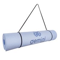 Коврик для фитнеса и йоги TPE+TC 6мм Gemini Pro GE-6DBGY