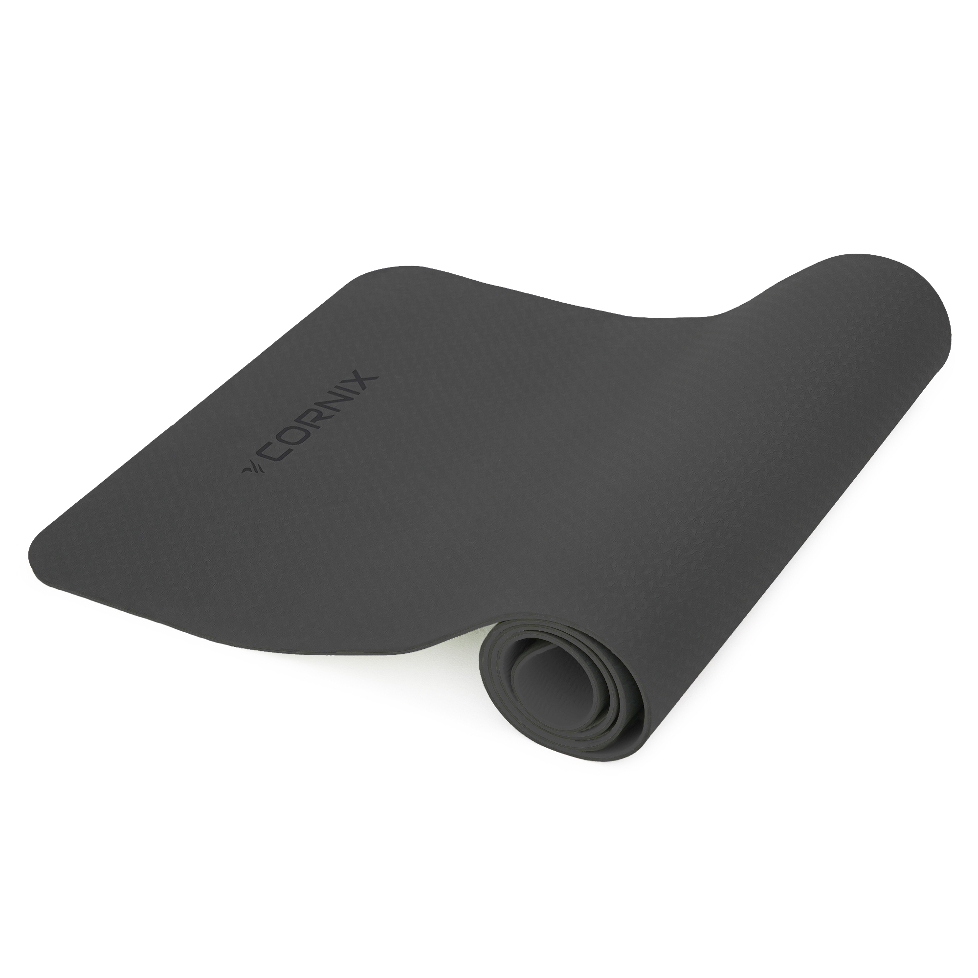 Коврик спортивный Cornix TPE 183 x 61 x 0.6 cм для йоги и фитнеса XR-0350 Black
