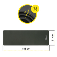 Коврик спортивный Cornix TPE 183 x 61 x 0.6 cм для йоги и фитнеса XR-0350 Black