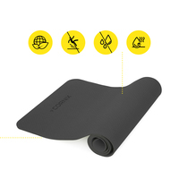 Коврик спортивный Cornix TPE 183 x 61 x 0.6 cм для йоги и фитнеса XR-0350 Black