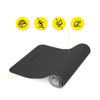 Коврик спортивный Cornix TPE 183 x 61 x 0.6 cм для йоги и фитнеса XR-0349 Black/Grey