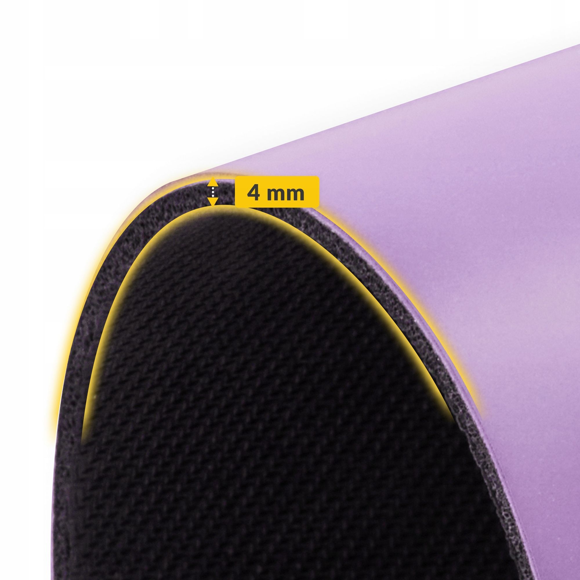 Коврик (мат) спортивный 4FIZJO PU 183 x 68 x 0.4 см для йоги и фитнеса Violet (P-5907739319548)