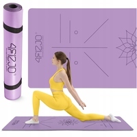 Коврик (мат) спортивный 4FIZJO PU 183 x 68 x 0.4 см для йоги и фитнеса Violet (P-5907739319548)