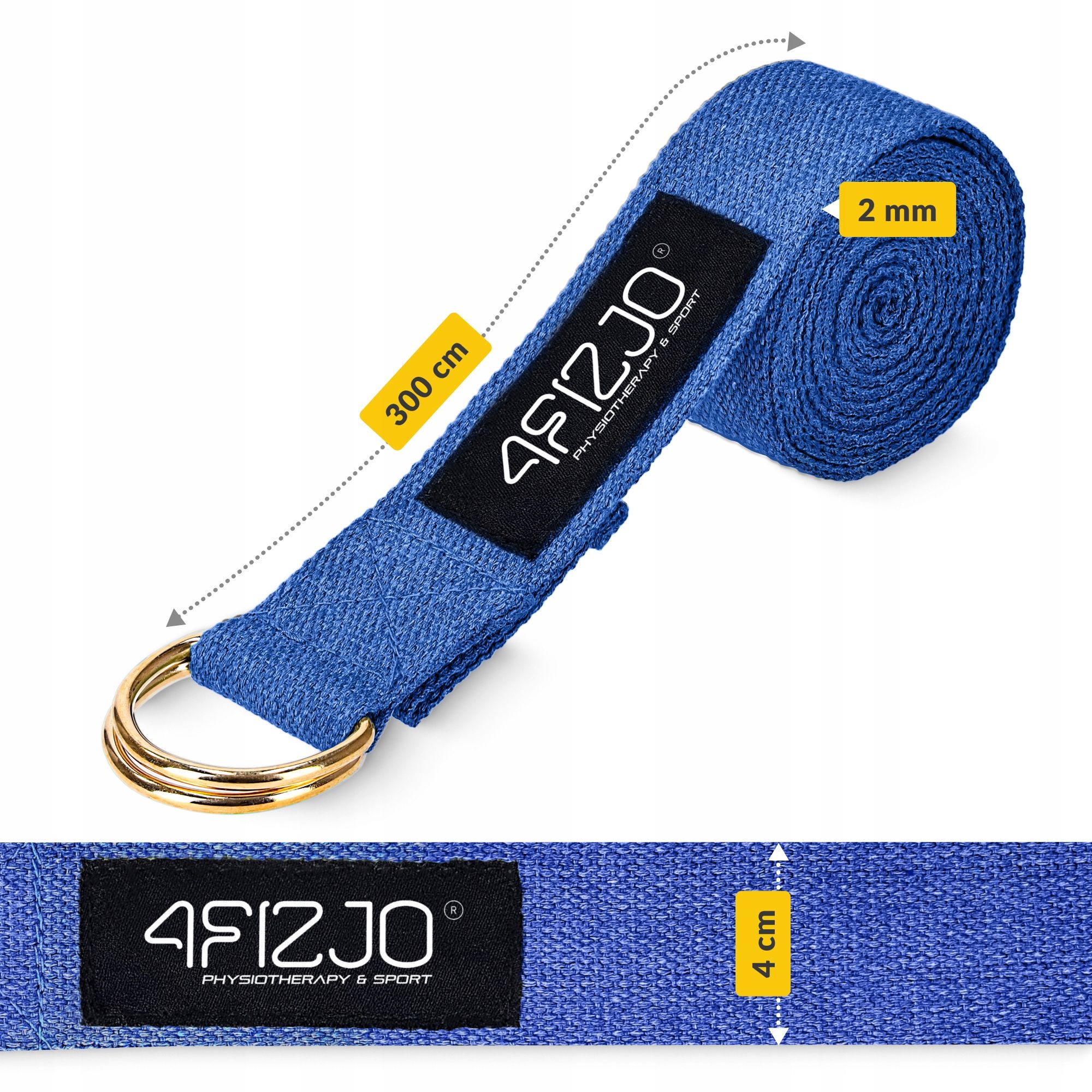 Ремень для йоги 4FIZJO 300 см Blue (P-5907739318435)