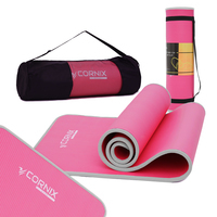 Коврик спортивный Cornix NBR 183 x 61 x 1 cм для йоги и фитнеса XR-0095 Pink/Grey