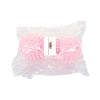 Арахис массажер для спины двойной ёжик PVC 17х6,5см Gemini GD-002 Нежно-розовый