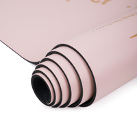 Коврик для йоги каучуковый полиуретан Gemini Sport Pro 183см*68см*5мм PUY-3900-13 Светло-Розовый