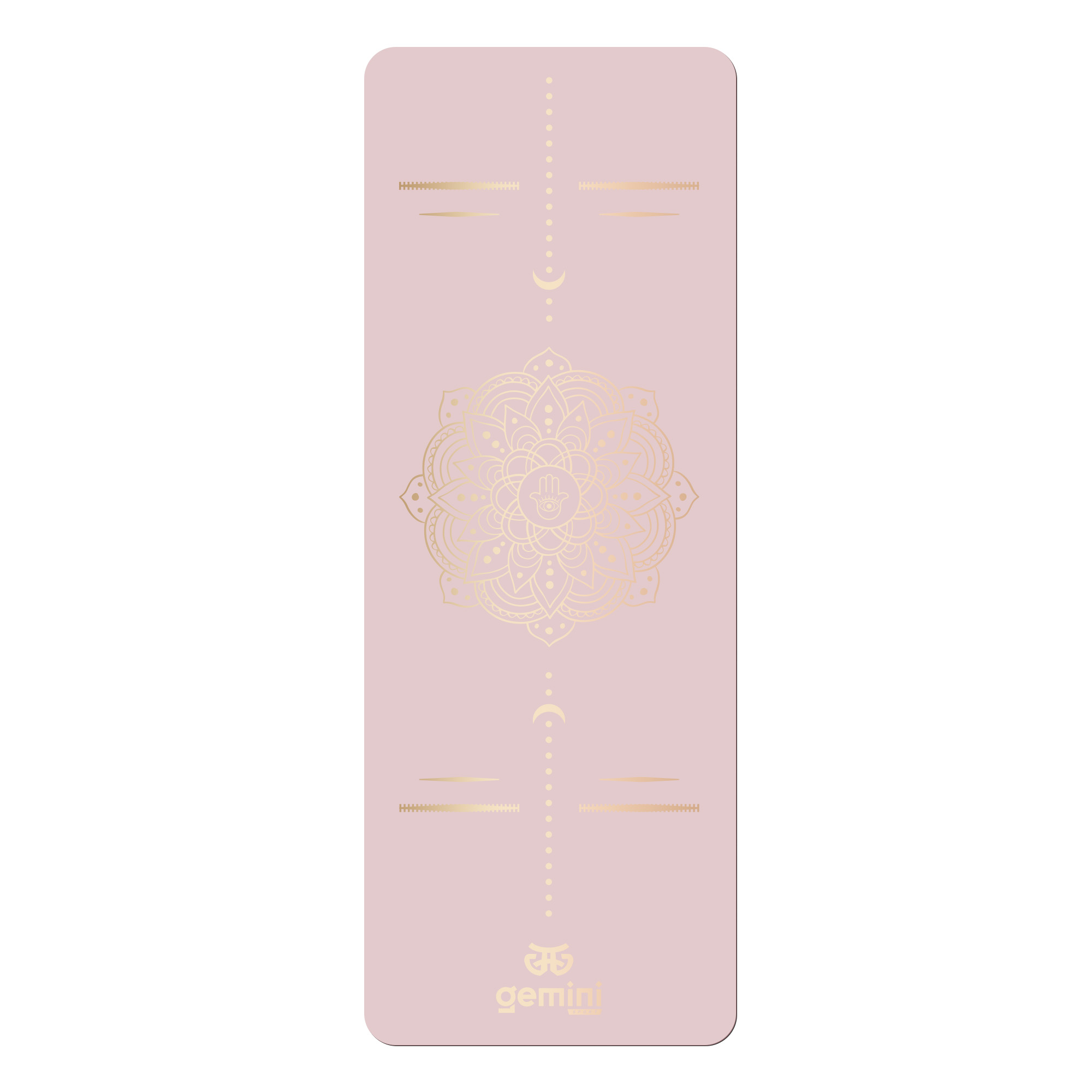 Коврик для йоги каучуковый полиуретан Gemini Sport Pro 183см*68см*5мм PUY-3900-13 Светло-Розовый