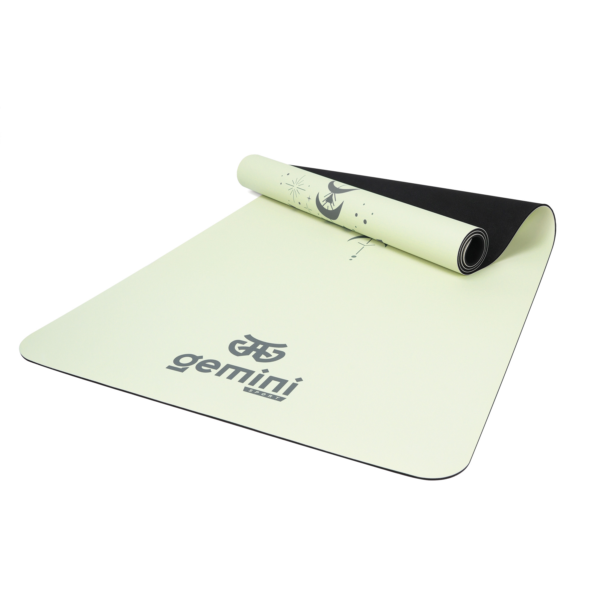 Коврик для йоги каучуковый полиуретан Pro ILLustration Gemini Sport Pro 183см*68см*5мм PUY-5900-1 Серый