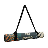 Коврик для йоги каучуковый полиуретан Pro ILLustration Gemini Sport Pro 183см*68см*5мм PUY-5900-4 Зеленый