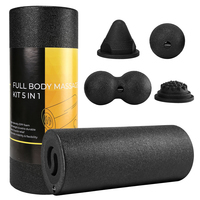 Массажный набор Cornix EPP 5 в 1 ролик, мячи и триггерные насадки для МФР XR-0490 Black