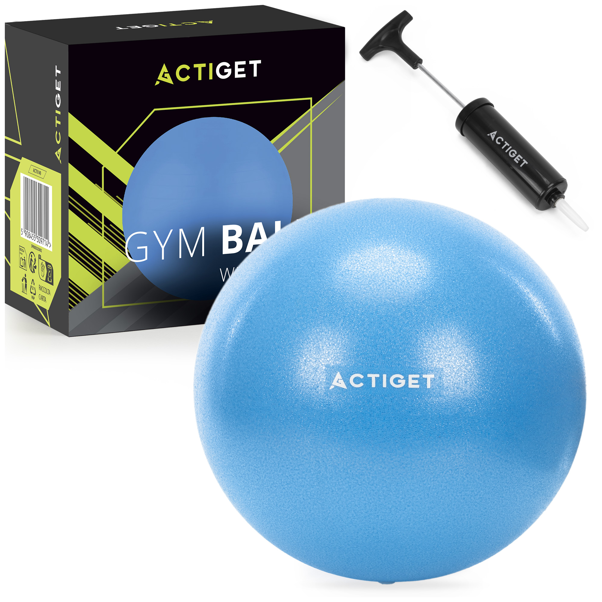 Мяч для пилатеса, йоги и реабилитации Actiget 22 см ACT0149 Blue