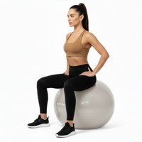 Мяч для фитнеса (фитбол) Actiget 65 см с насосом ACT0145 Beige