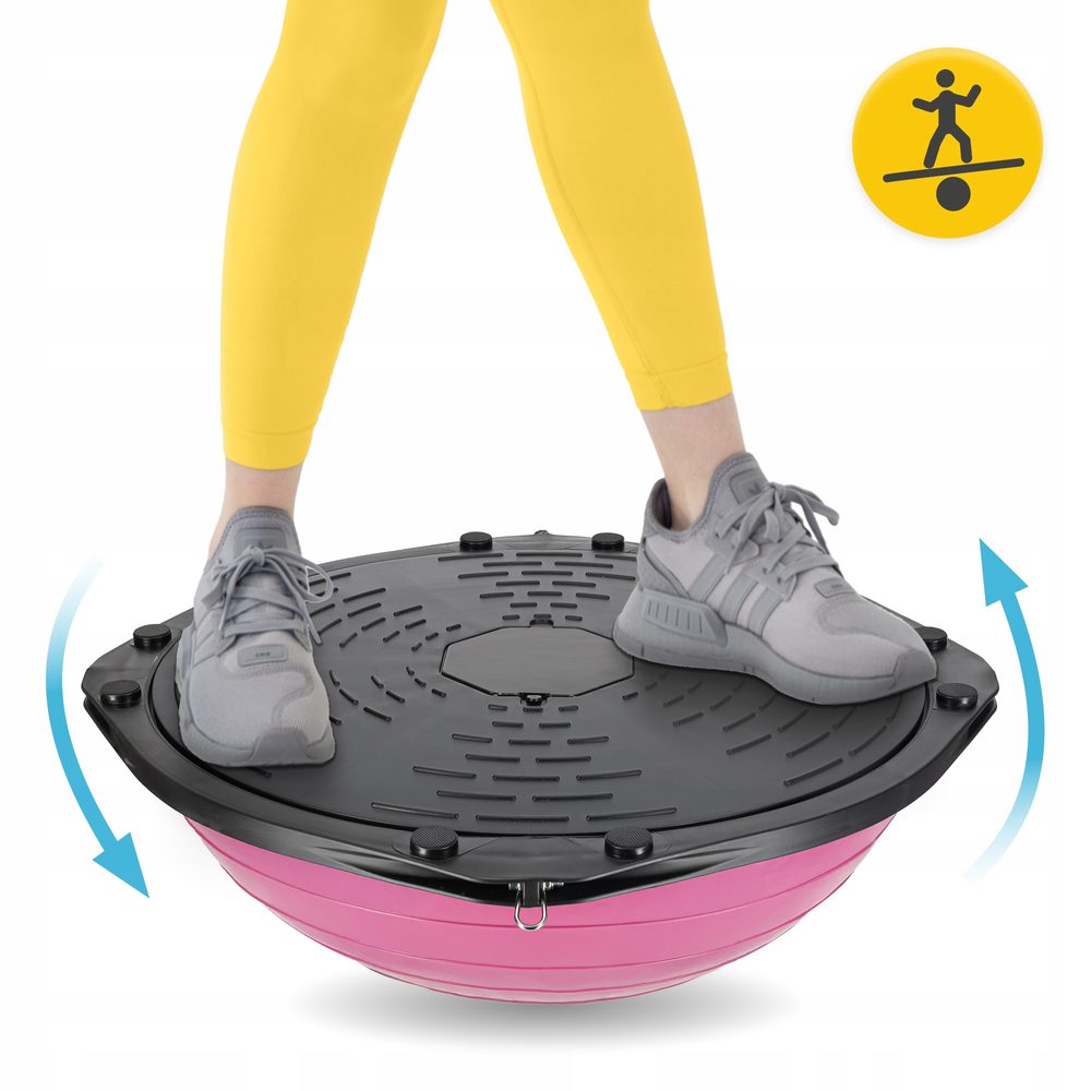 Балансировочная платформа 4FIZJO Bosu Ball 60 см Pink (P-5905973402453)
