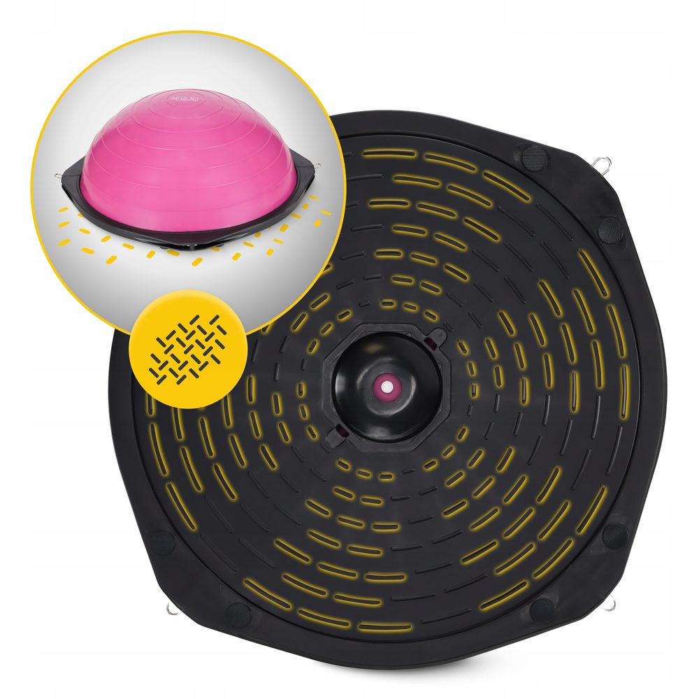 Балансировочная платформа 4FIZJO Bosu Ball 60 см Pink (P-5905973402453)