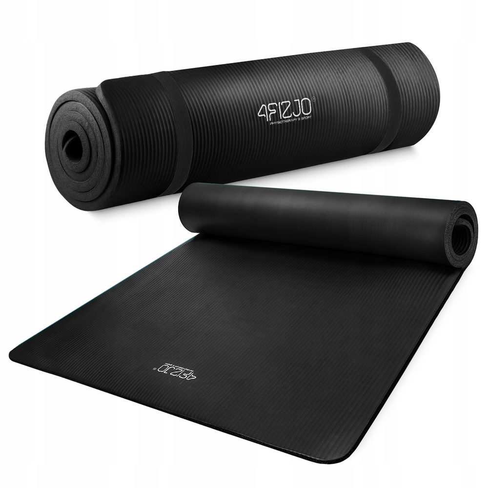 Коврик (мат) спортивный 4FIZJO NBR 190 x 100 x 1.5 см для йоги и фитнеса Black (P-5905973407120)
