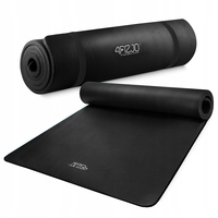 Коврик (мат) спортивный 4FIZJO NBR 190 x 100 x 1.5 см для йоги и фитнеса Black (P-5905973407120)