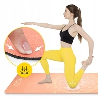 Коврик (мат) спортивный 4FIZJO замша 183 x 61 x 0.15 см для йоги и фитнеса Orange (P-5905973404402)