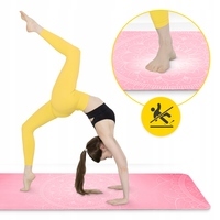 Коврик (мат) спортивный 4FIZJO замша 183 x 61 x 0.15 см для йоги и фитнеса Pink (P-5905973404419)