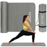 Коврик спортивный Actiget NBR 183 x 61 x 1 cм для йоги и фитнеса ACT0019 Grey