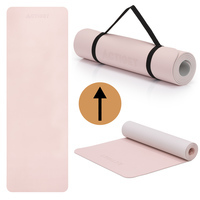 Коврик спортивный Actiget TPE 183 x 61 x 0.6 см для йоги и фитнеса ACT0023 Pink/Grey