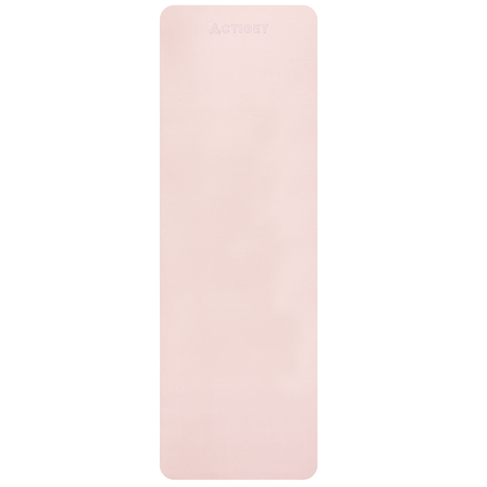 Коврик спортивный Actiget TPE 183 x 61 x 0.6 см для йоги и фитнеса ACT0023 Pink/Grey