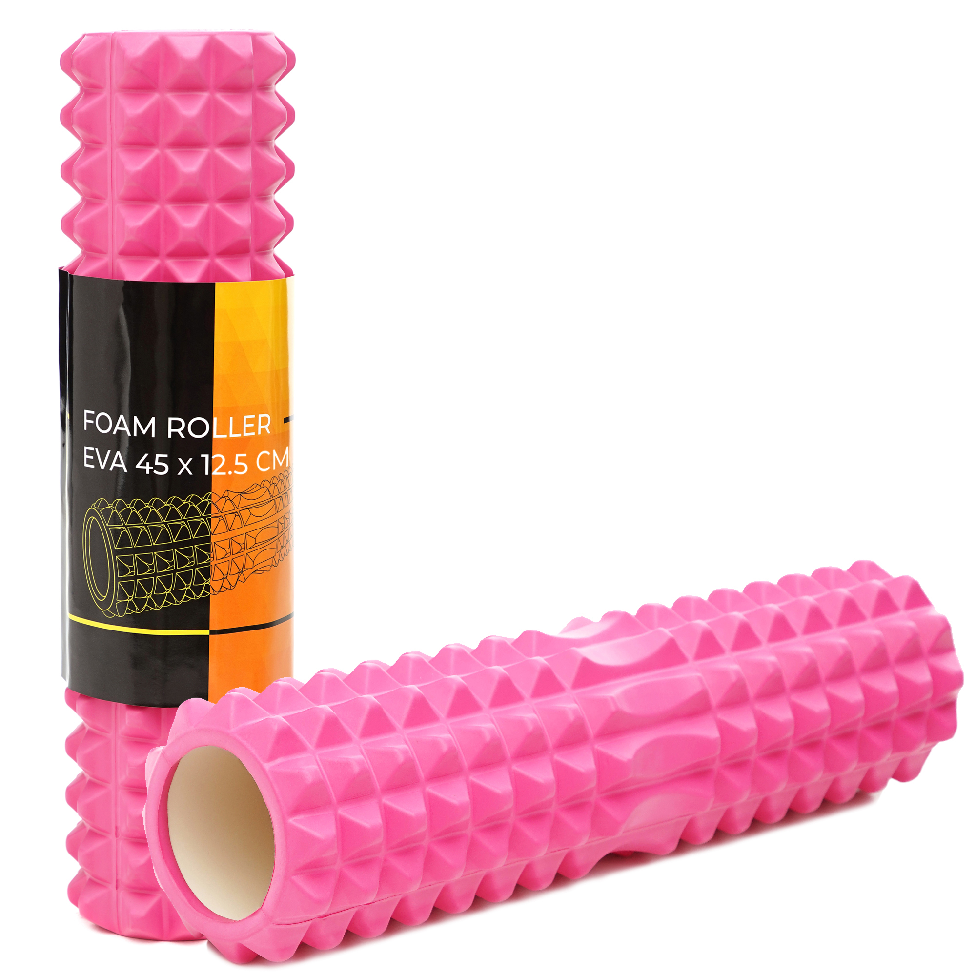 Массажный ролик Cornix EVA 45 x 12.5 см (валик, роллер) XR-0332 Pink