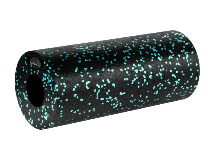 Массажный ролик (роллер) гладкий PowerPlay PP-4348 2 in 1 EPP Foam Roller Черно/Голубой (33x14см.)
